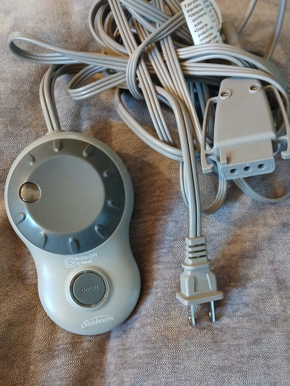 Sunbeam Gray Electric Blanket Heat Controller